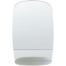 Beliani - Miroir Décoratif Mural Style Moderne avec Tablette 40 x 60 cm en Métal Argenté Brannay