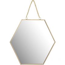 Miroir hexagonal sur chaîne, 21 cm