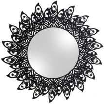 Present Time - Miroir en métal filaire Plume - Diam. 60 cm