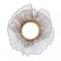 Miroir en métal tricolore 67 cm