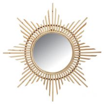 Miroir en rotin Etoile