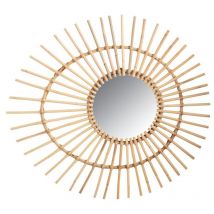 Miroir en rotin Oeuf