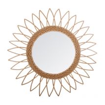 Miroir en Rotin 'Pointe' 50cm Beige