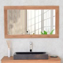 Miroir Rectangulaire En Teck Massif Lazy 120 X 70 Cm