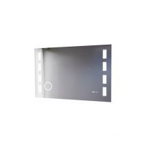 Excellence - Miroir lumineux 120x80 cm - antibuée, loupe et horloge