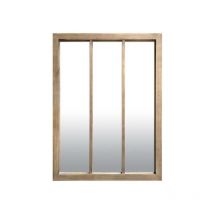 Emde - Miroir fenêtre 3 bandes en bois 85 x 113 cm