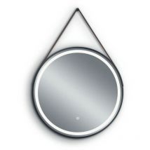 Boite A Design - Miroir déco design, Miroir Fine avec éclairage intégré Noir en Metal
