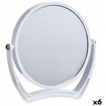 Berilo - Miroir miroir grossissant blancverre en plastique 19 x 18,7 x 2 cm (6 pièces)