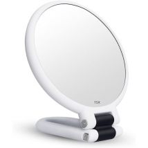 Miroir Grossissant x15 Double Face Miroir Pliable avec Poignée, Miroir de Maquillage à Main Miroir à Palette de Coiffeurs Miroir Pliant Utilisé pour