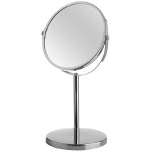 Miroir grossissant sur pied – 8413930817815 – 34 cm – Argenté – Métal et Verre