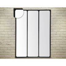 Miroir industriel 3 bandes avec rivets 90x120cm