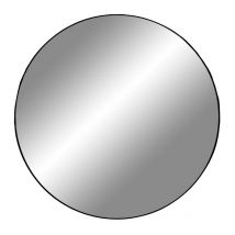 Miroir jersey, rond, noir, 60 cm