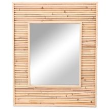 Fornord - Miroir Koné Rotin Et Bambou 45x55 Cm