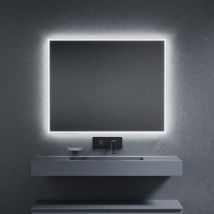 Inda - Miroir led Piran+ 100x80cm blanc à intensité lumineuse