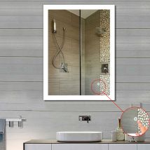 Haloyo - Miroir lumineux de salle de bain ,Interrupteur Tactile,90 x 70 cm,Blanc froid