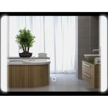 Homcom - Miroir lumineux led 24W antibué réglable interrupteur tactile dim. 50L x 4P x 70H cm