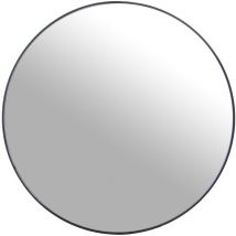 Fijalo - Miroir Métal Noir 80X80 Cm. Rond °80X1,5 Cm, ​​Int:°78,5 Cm.