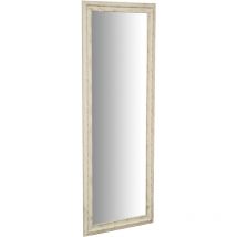 Biscottini - Miroir Miroir mural et miroir suspendu vertical/horizontal L50xPR4xH140 cm finition blanc antique
