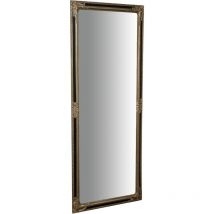 Biscottini - Miroir mural et miroir suspendu vertical/horizontal L72xPR4xH180 cm argent et noir finition antique