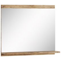 Miroir avec étagère Montreal Badplaats - 60 x 12 x 50 cm - Chene marron