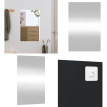 Miroir mural 40x60 cm Verre Rectangulaire - Miroir Mural - Miroir Rectangulaire - Miroir Argenté - Décoration Murale - Miroir Salle De Bain - Home &