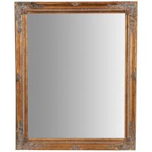 Biscottini - Miroir Mural à accrocher vertical/horizontal L37xPR3xH47 cm finition or antique