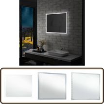 Vidaxl - Miroir mural à led pour salle de bains 80x60 cm - Miroir Led - Miroir Salle De Bain - Miroir Décoratif - Éclairage Led - Miroir Moderne