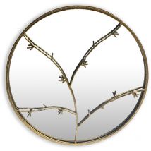 Casa Chic - Miroir mural - berkeley by Blumfeldt - cadre métallique - 80 cm - design à branches