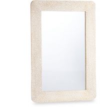 Gift Decor - Miroir mural en cadre en bois de mangue lines&curves, 60 x 90 cm