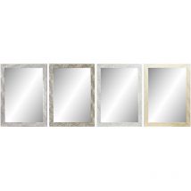 Dkd Home Decor - Miroir de mural 70 x 2 x 97 cm verre polystyrène tropical feuille de plante (4 pièces)