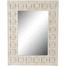 Dkd Home Decor - Miroir demur whitewood de poignée décapée (93.5 x 4.7 x 120.3 cm)