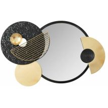 Miroir dewall dkd home decor cercles en métal (83 x 5 x 54 cm)