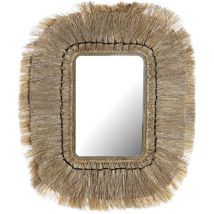 Senko - Miroir mural dkd home decor verre naturel jute (50 x 2 x 60 cm)