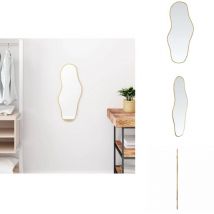 Vidaxl - Miroir mural Doré 60x25 cm - Miroir Mural - Miroirs Muraux - Miroir - Miroir De Maquillage