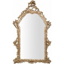 Biscottini - miroir mural en bois finition argent antique fabriqué en italie