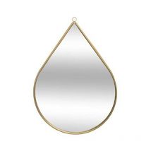 Miroir Mural en Métal 'Goutte' 29cm Or