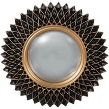 Zen Et Ethnique - Miroir mural en résine dorée et patinée