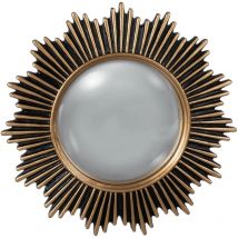 Zen Et Ethnique - Miroir mural en résine dorée et patinée