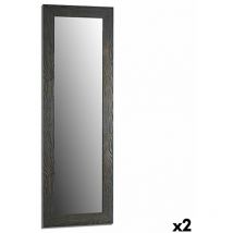 Giftdecor - Gift Decor Mirror de Wall Grey Wooden Glass 46 x 136 x 2 cm (2 pcs.)