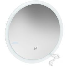 Vicco - Miroir mural, Blanc, 50 x 50 cm Rond