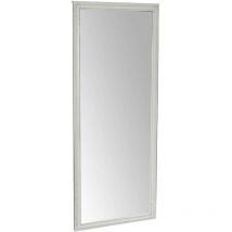 Biscottini - Miroir mural long Miroir de salle de bain pour maquillage Miroir de chambre large Miroir à cadre blanc Miroir suspendu