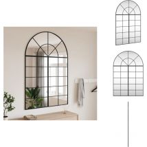 Vidaxl - Miroir mural noir 100x150 cm arche fer - Miroir Mural - Miroir Design - Miroir Noir - Miroir Grand Format - Décoration Murale