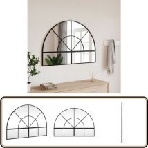 Vidaxl - Miroir mural noir 100x70 cm arche fer - Miroir Mural - Miroir Design - Miroir Noir - Miroir Grand Format - Décoration Murale