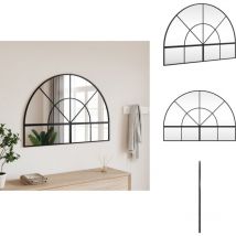 Vidaxl - Miroir mural noir 100x70 cm arche fer - Miroir Mural - Miroir Design - Miroir Noir - Miroir Grand Format - Décoration Murale