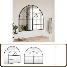 Vidaxl - Miroir mural noir 100x90 cm arche fer - Miroir Mural - Miroir Design - Miroir Noir - Miroir Grand Format - Décoration Murale