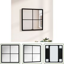 Doc&et² - The Living Store Miroir mural Noir 40x40 cm métal - Miroir Mural - Miroir Décoratif - Miroir Design - Miroir Noir - Miroir Salle De Bain