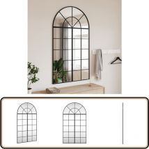 Vidaxl - Miroir mural noir 80x140 cm arche fer - Miroir Mural - Miroir Design - Miroir Noir - Miroir Grand Format - Décoration Murale