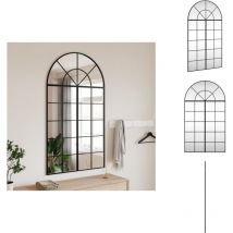Vidaxl - Miroir mural noir 80x140 cm arche fer - Miroir Mural - Miroir Design - Miroir Noir - Miroir Grand Format - Décoration Murale