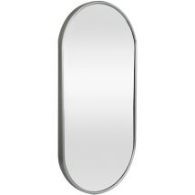 Miroir mural ovale 30 x 60 cm gris graphite