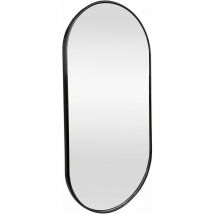 Miroir mural ovale 30 x 60 cm noir mat